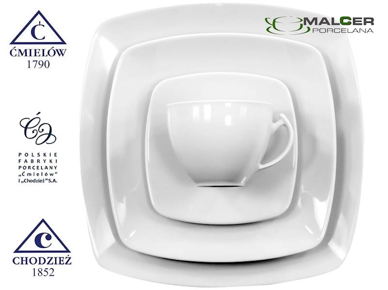 serwis obiadowy 12/45 C000 Biały AKCENT nowy