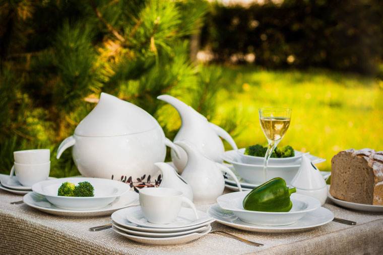 serwis obiadowy 6/25 0000 Biała KROPLA BW gat.3