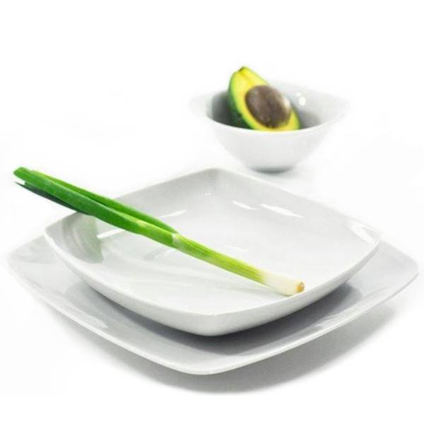 serwis obiadowy 12/44 C000 Biały AKCENT BW nowy