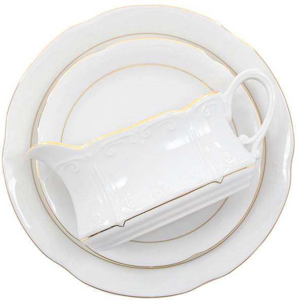 komplet talerzy 6/18 dek: B014 Złota Linia KAMELIA