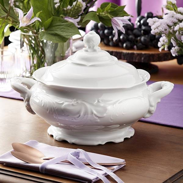 serwis obiadowy 12/41 dek: C001 Biała FRYDERYKA