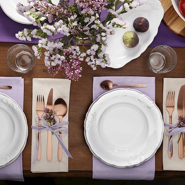 serwis obiadowy 12/41 dek: C001 Biała FRYDERYKA