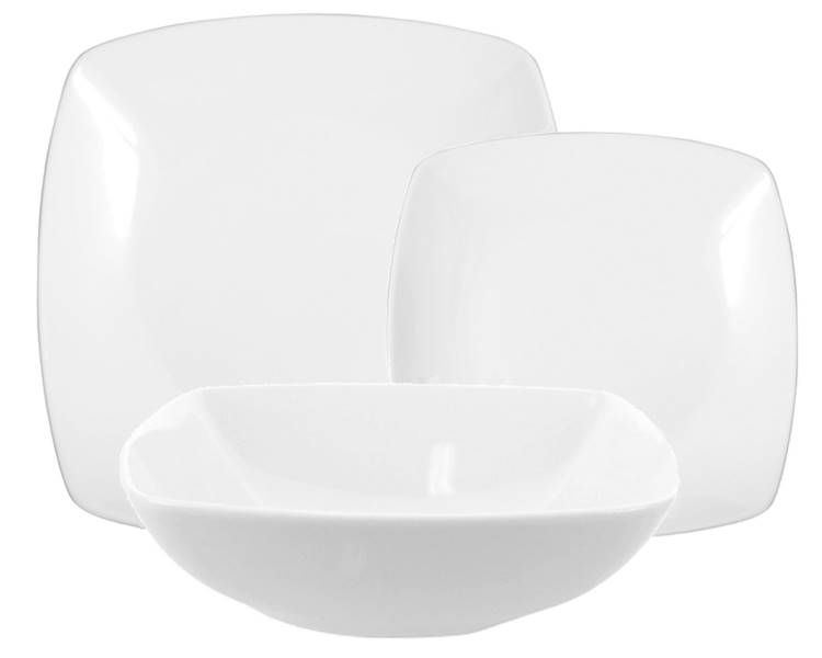 komplet talerzy 6/18 dek: C000 Biały AKCENT gł18,5