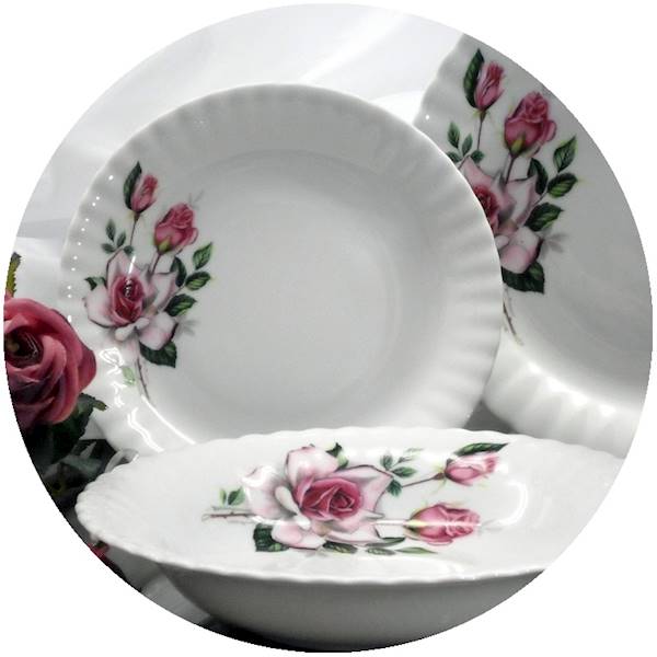 komplet talerzy 6/18 dek: 870 Red Roses IWONA