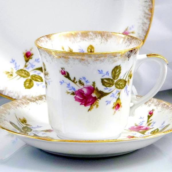 serwis do kawy 6/12 Róża Złota KAMELIA fil.25