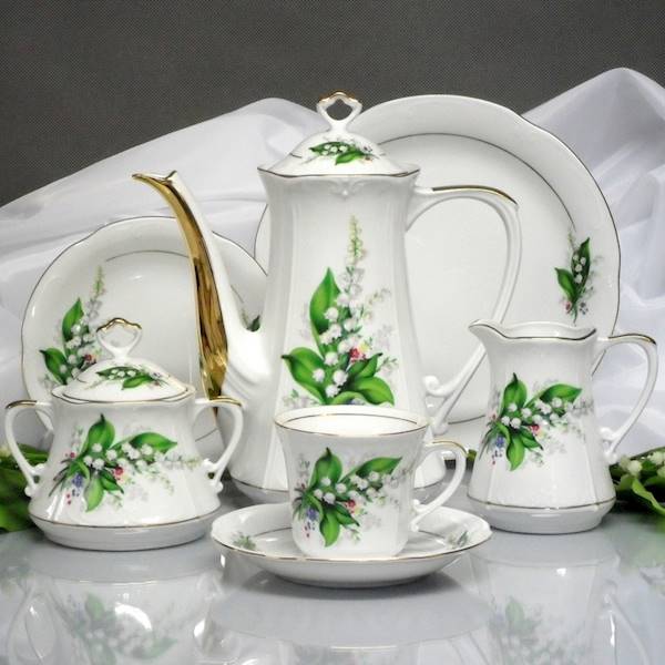 serwis do kawy 6/12 Kwiat Konwalii KAMELIA