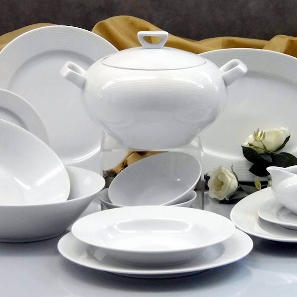 talerz głęboki 22,5 dek: E755 Biała Linea YVETTE 