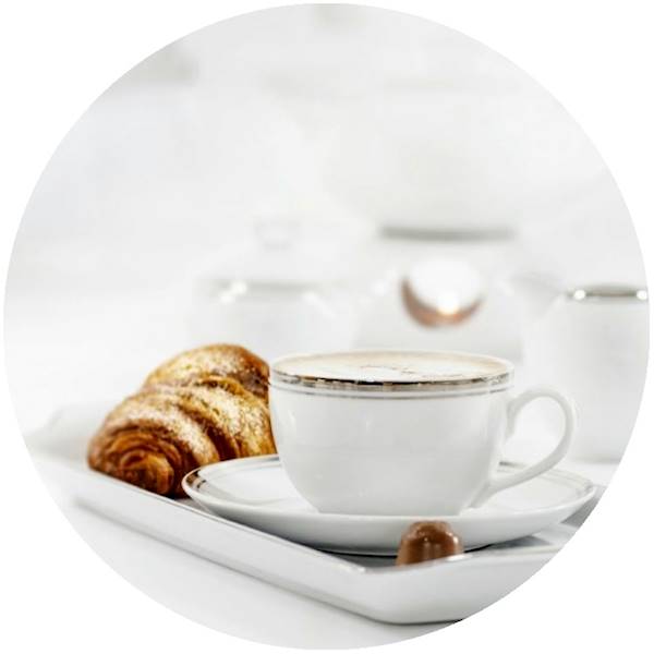 serwis do herbaty 6/23 G238 Platyn. Wstęga YVONNE