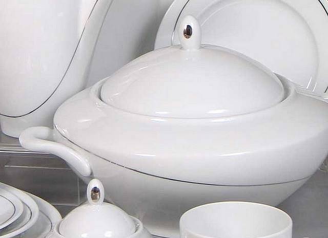 serwis obiadowy 12/44 dek: B572 Platynowa RITA 