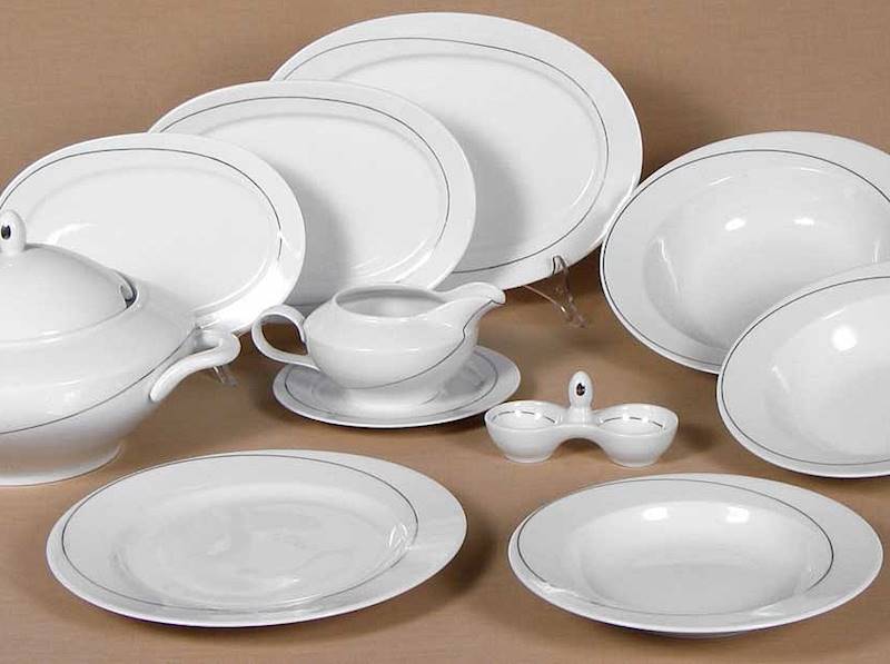 serwis obiadowy 12/44 dek: B572 Platynowa RITA 