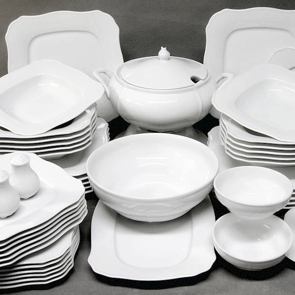 serwis obiadowy 12/44 0000 Biała ROMANTICA