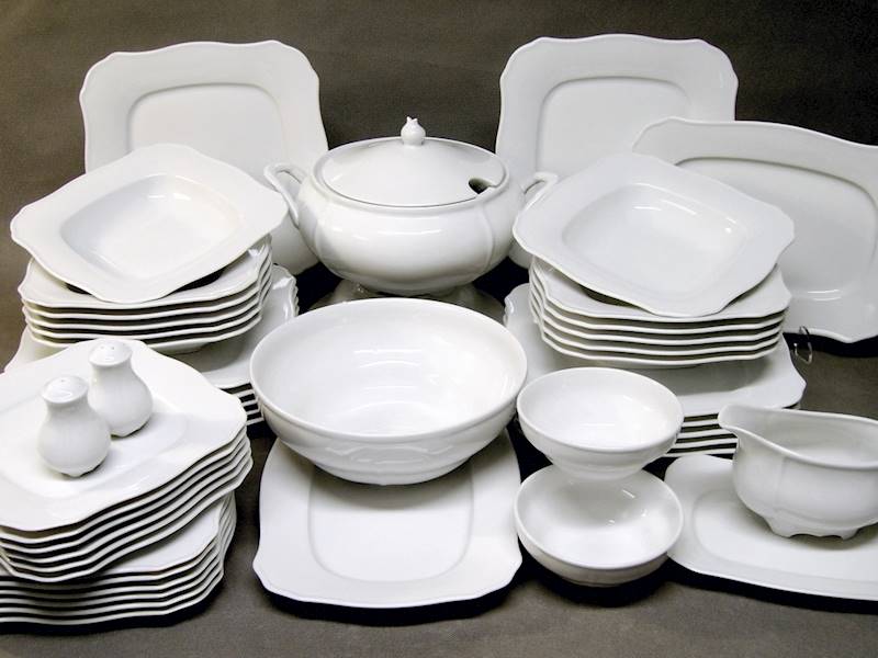 serwis obiadowy 12/44 0000 Biała ROMANTICA