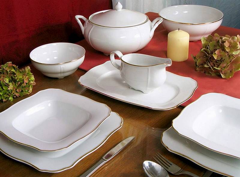 serwis obiadowy 12/45 B014 Złota Linia ROMANTICA