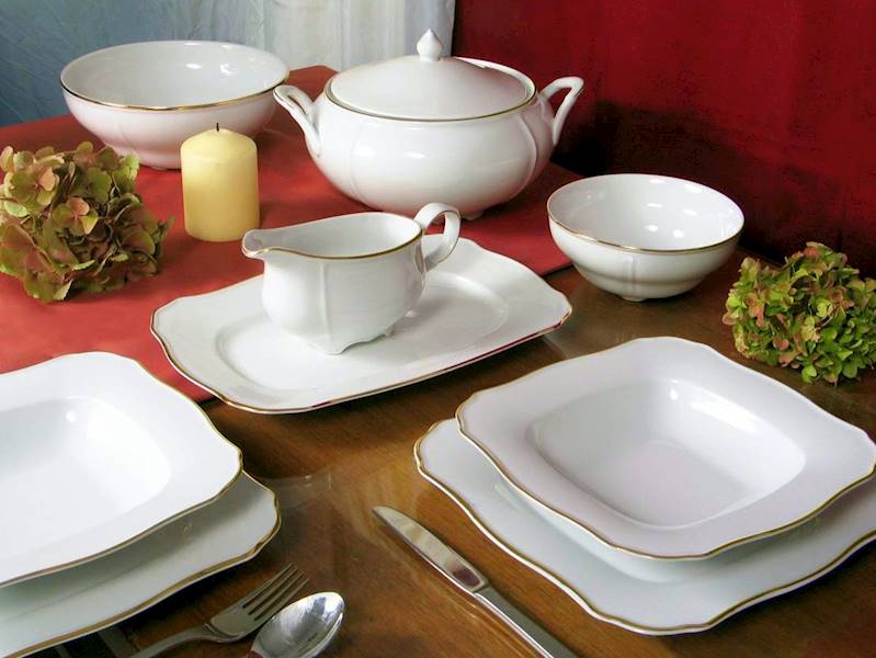 serwis obiadowy 12/45 B014 Złota Linia ROMANTICA