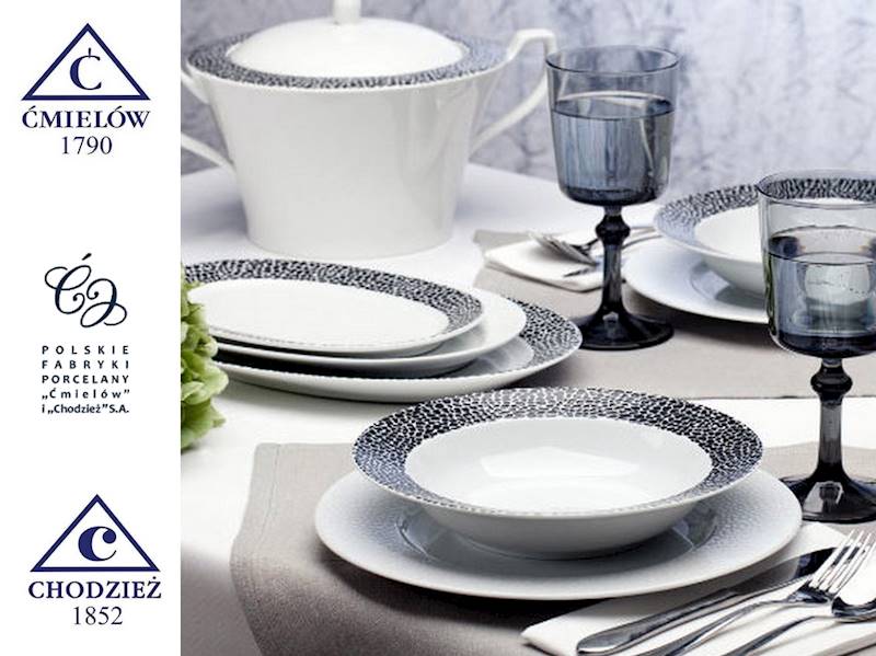 serwis obiadowy 12/45 K244 Black & White VENUS