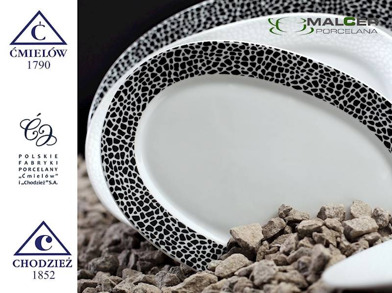 serwis obiadowy 12/45 K244 Black & White VENUS