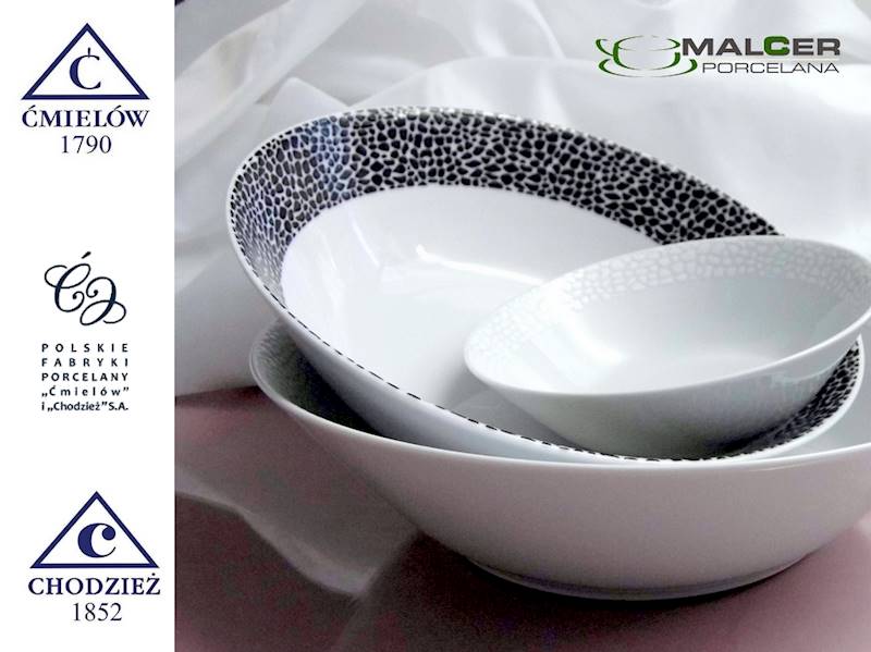 serwis obiadowy 12/44 K244 Black & White VENUS BW