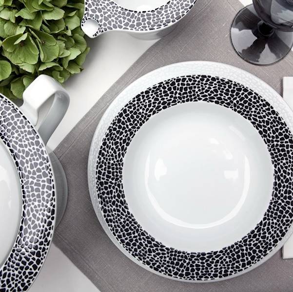 komplet talerzy 6/18 dek: K244 Black & White VENUS