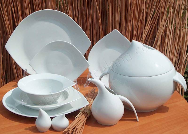 serwis obiadowy 6/25 0000 Biała KROPLA BW gat.3