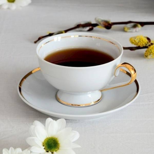 serwis do herbaty 6/23 G067 Złota Wstęga ASTRA 