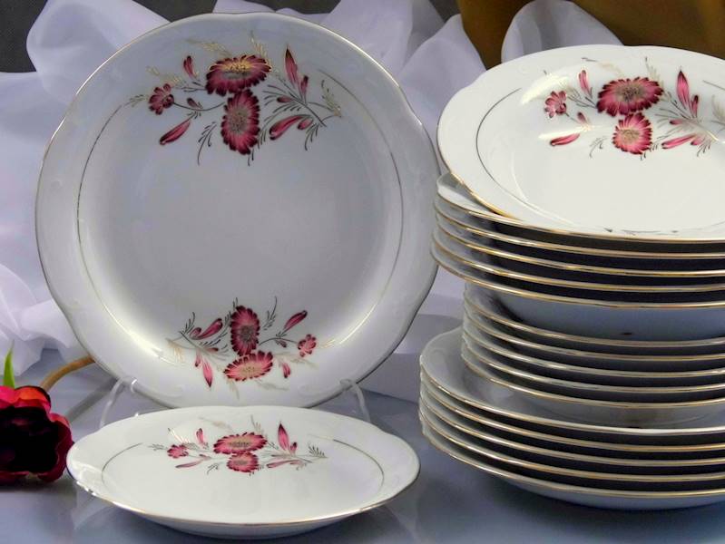 talerz głęboki 22,5 Margaretka Purpurowa KAMELIA