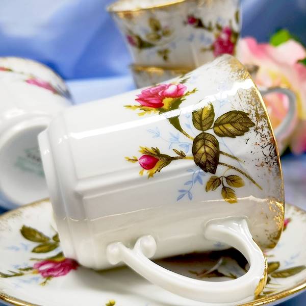 serwis do kawy 12/39 Róża Złota KAMELIA fil.25