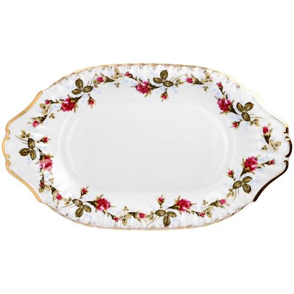 półmisek owalny 39 dek: B013 Złocona Róża IWONA