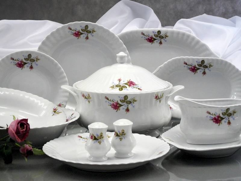 półmisek owalny 28 Róża bez Złota IWONA