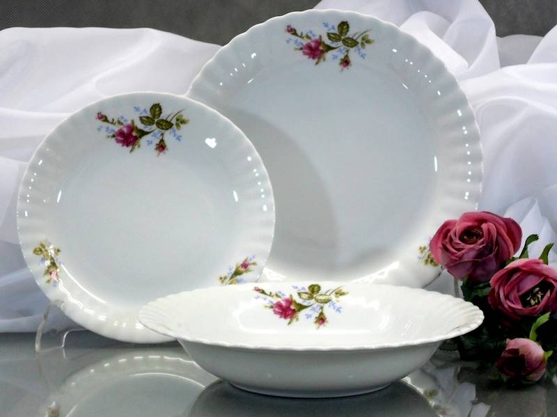 serwis obiadowy 6/27 Róża bez Złota IWONA