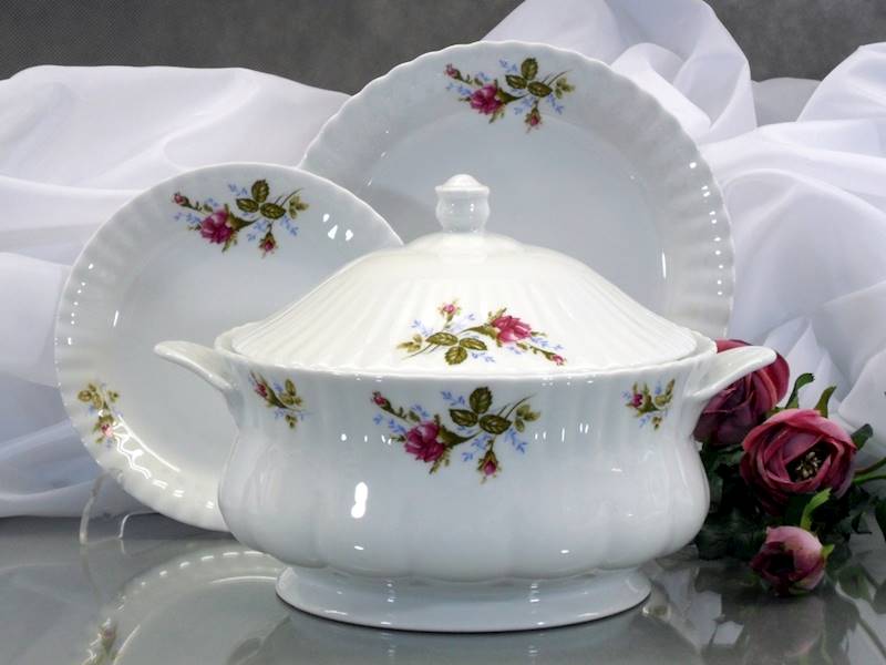 serwis obiadowy 6/27 Róża bez Złota IWONA