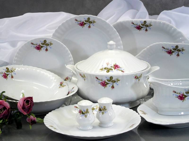 serwis obiadowy 6/27 Róża bez Złota IWONA