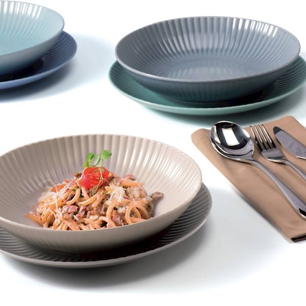 komplet talerzy 2/6 dek: K900 Szaroniebieska DAISY