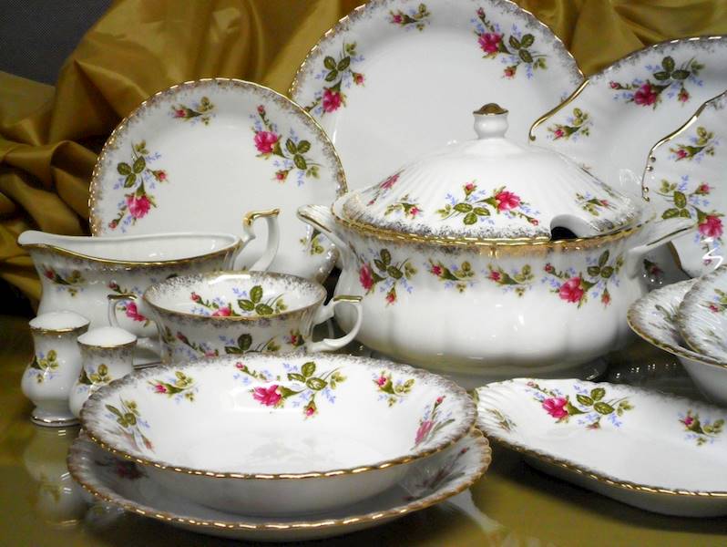 serwis obiadowy 6/27 Róża Złota IWONA waza 2500