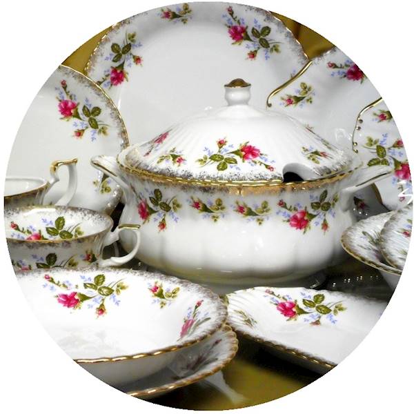 serwis obiadowy 6/27 Róża Złota IWONA waza 2500