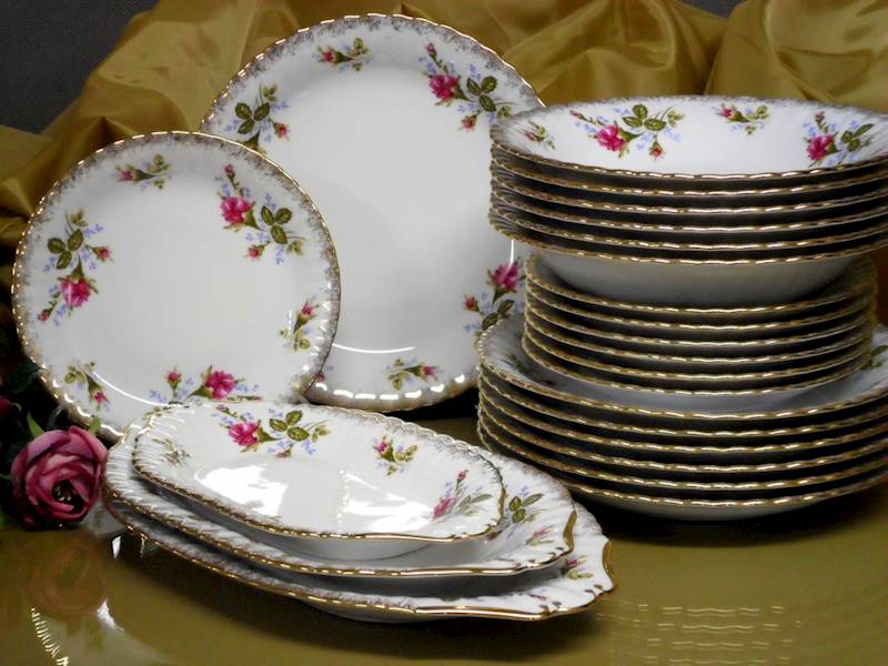 serwis obiadowy 6/27 Róża Złota IWONA waza 2500