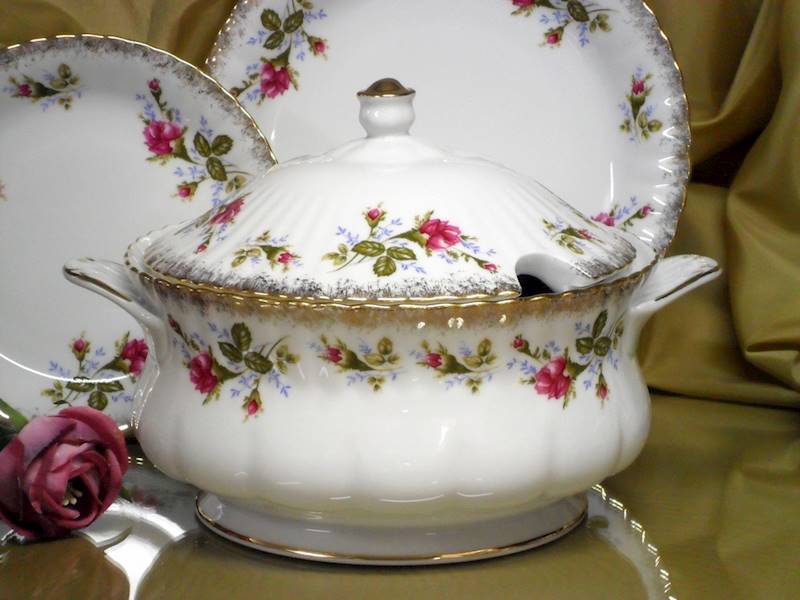 serwis obiadowy 6/27 Róża Złota IWONA waza 2500