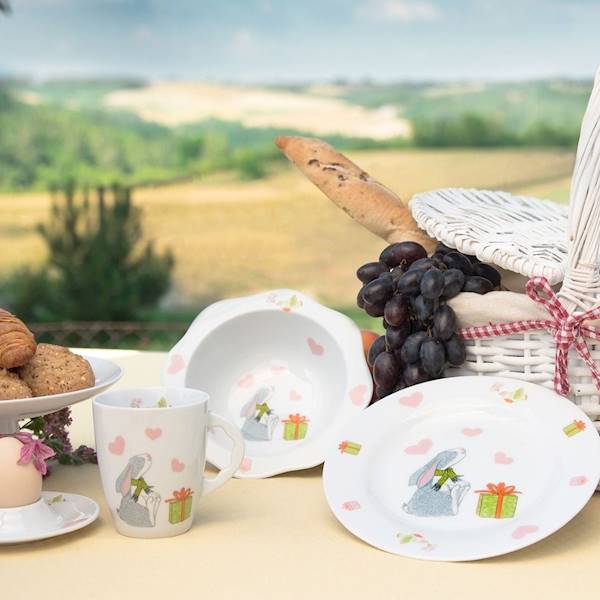 zestaw dziecięcy 1/4 dek: W025 Królik CALINECZKA B