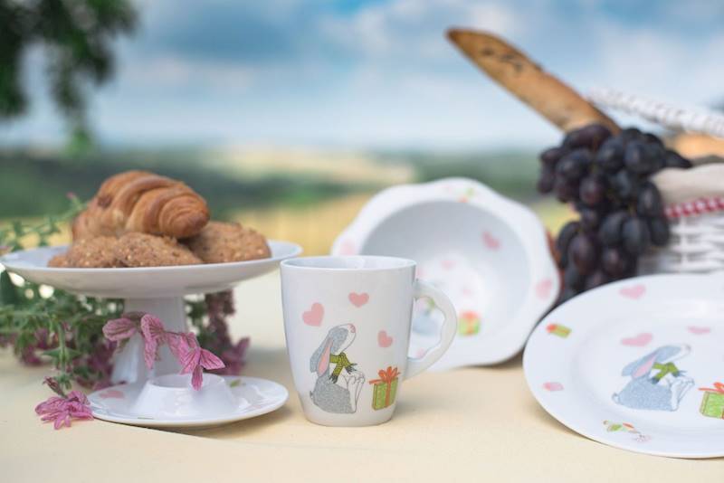 zestaw dziecięcy 1/4 dek: W025 Królik CALINECZKA B