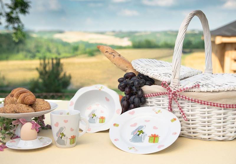 zestaw dziecięcy 1/4 dek: W025 Królik CALINECZKA B