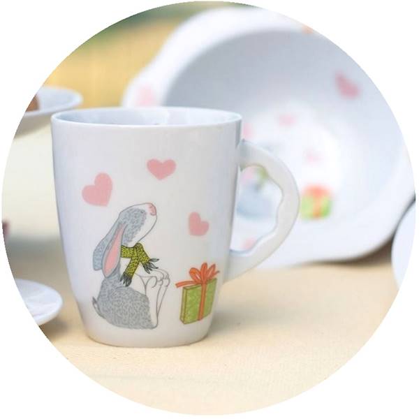 zestaw dziecięcy 1/4 dek: W025 Królik CALINECZKA B