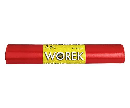 Worki 35 l - czerwone 