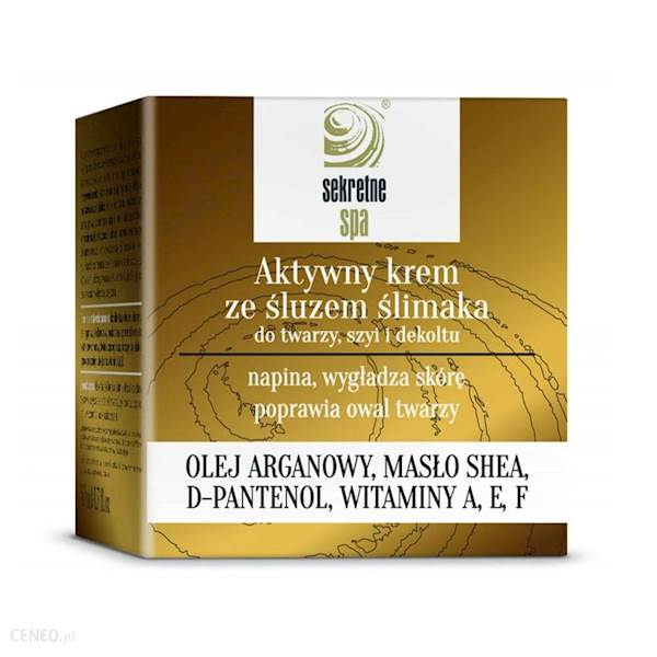 Aktywny krem ze śluzem ślimakado twarzy, szyi 50ml