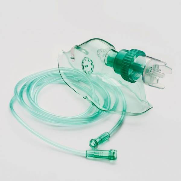 Maska tlenowa z nebulizator. drenem 2,1m dla dor.L