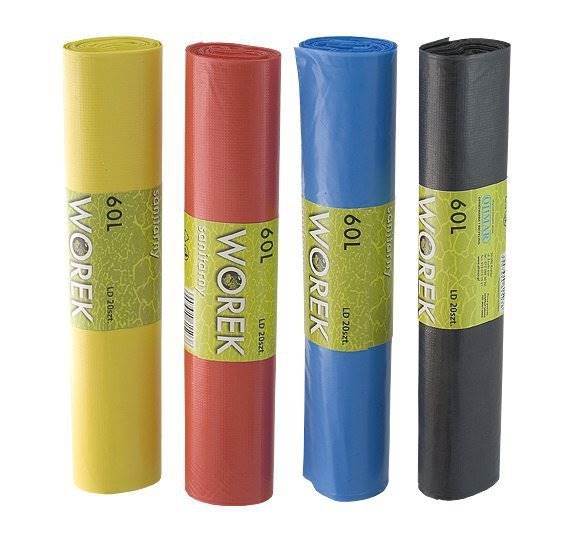 Worki 60x75  a*20 czarne (60l)