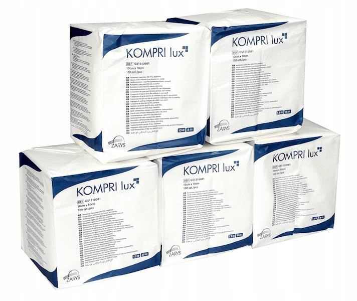 Kompres gazowy niejał.17N 8W 10cmx20cm 100szt K.