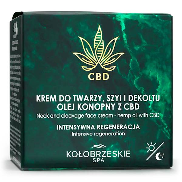 Krem do twarzy szyi i dekoltu olej konopny z CBD