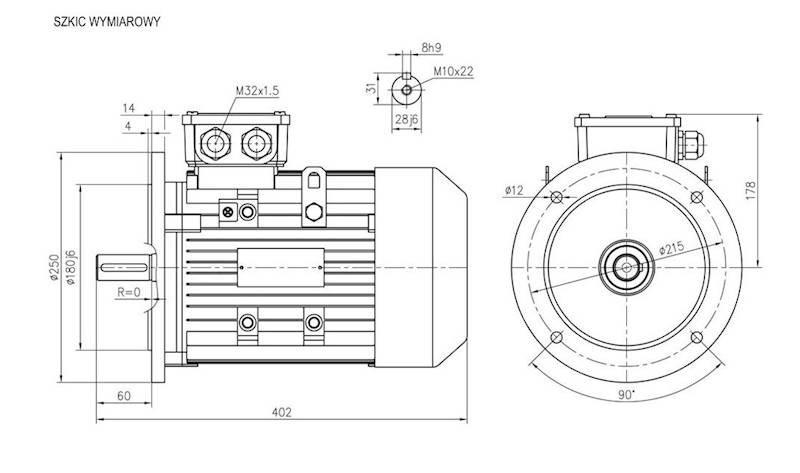 Silnik elektryczny 2,2 kW 1000  B5 
