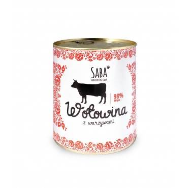 Saba konserwa 98% wołowina z warzywami 850g