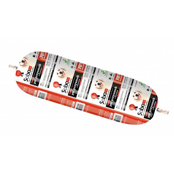 Saba kiełbasa dla psa 70% 1200g