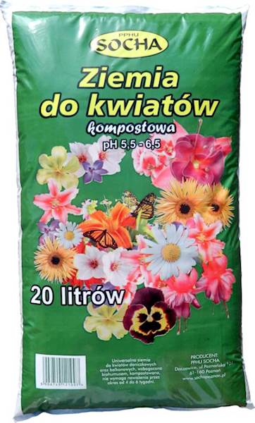 Ziemia Socha do kwiatów kompostowa 20l